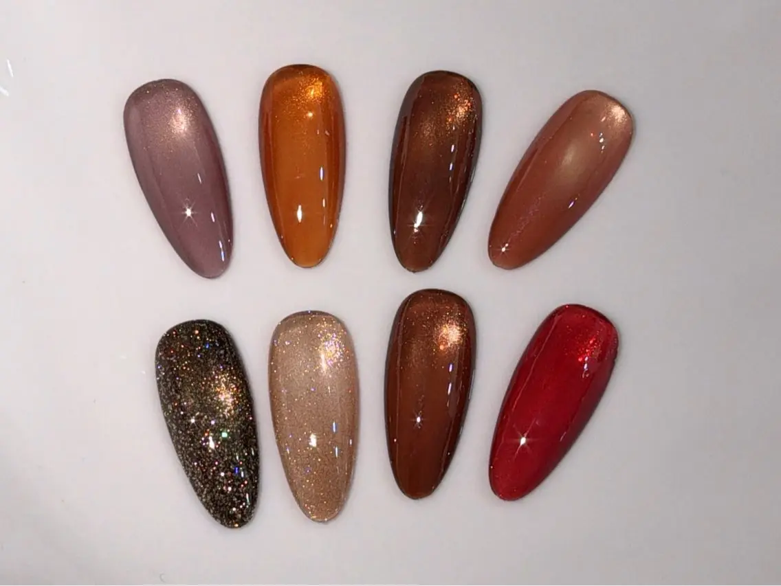 ネイル ブラウン フットネイル フレンチネイル グラデーション 氷ネイル・うるうるネイル ハンドネイル Mixx Nail_ Studioのネイルデザイン