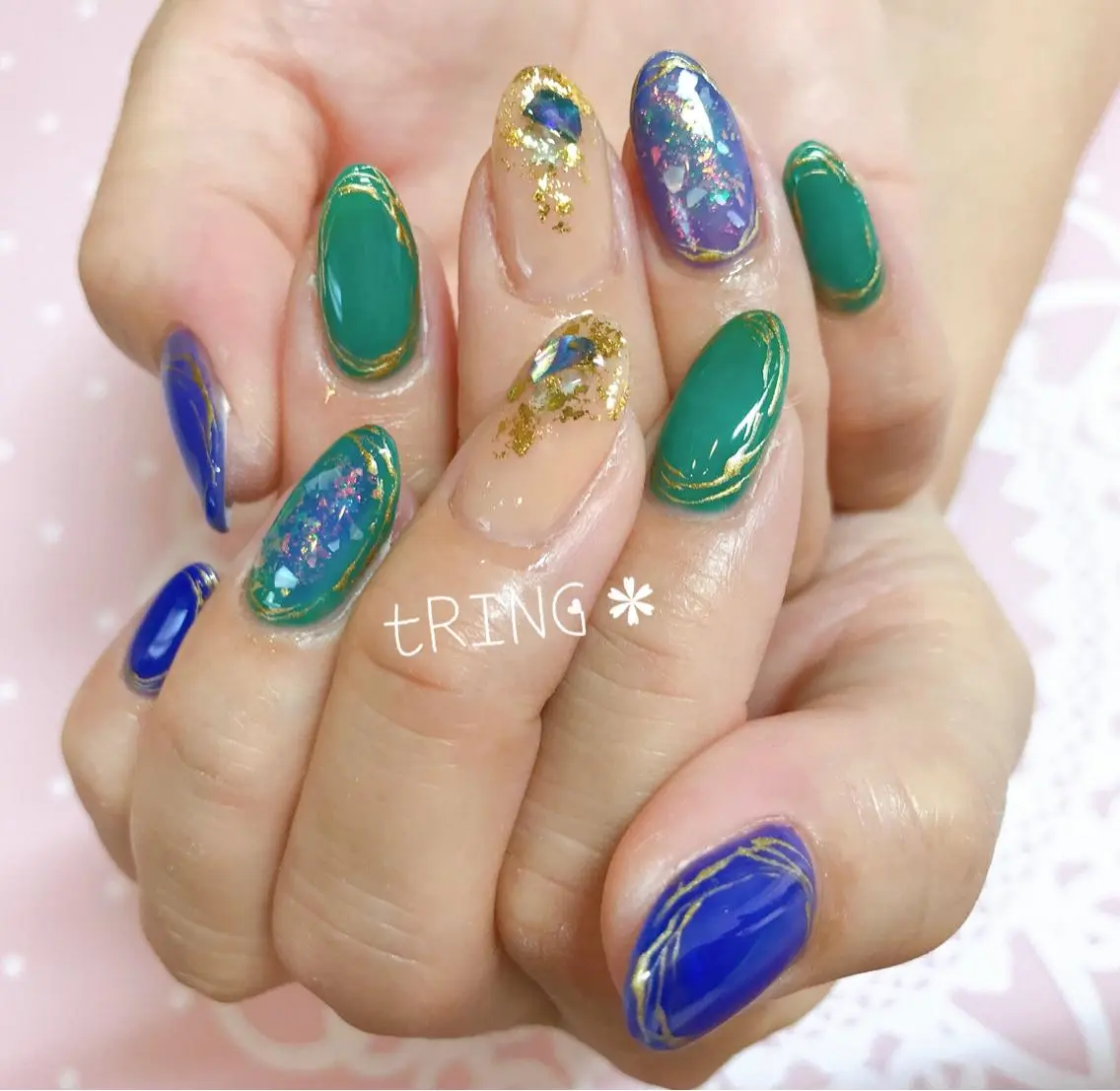 ネイル ハンドネイル tRING＊ しいの木台のネイルデザイン