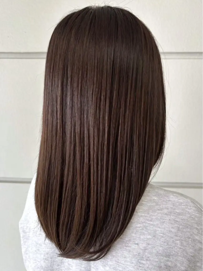 カラー 透明感カラー ここののヘアスタイル