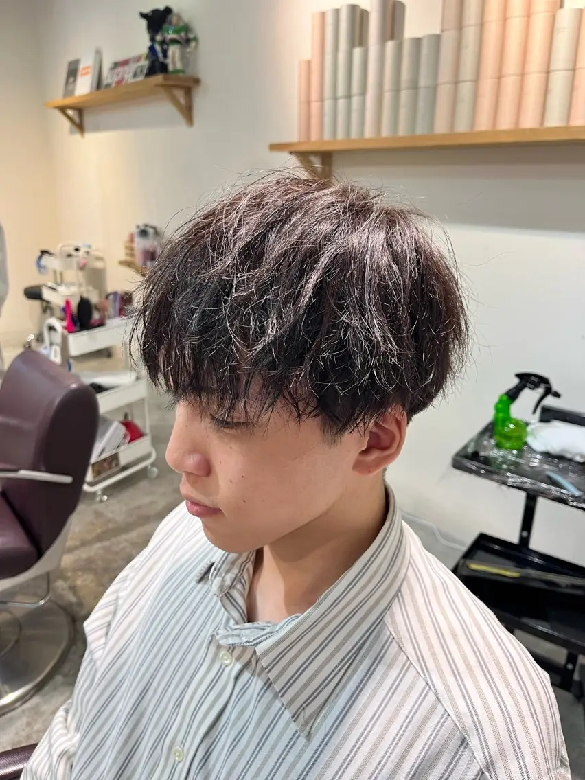カラー メンズ フェザーパーマ🌙 毛流れ yuzukiのヘアスタイル