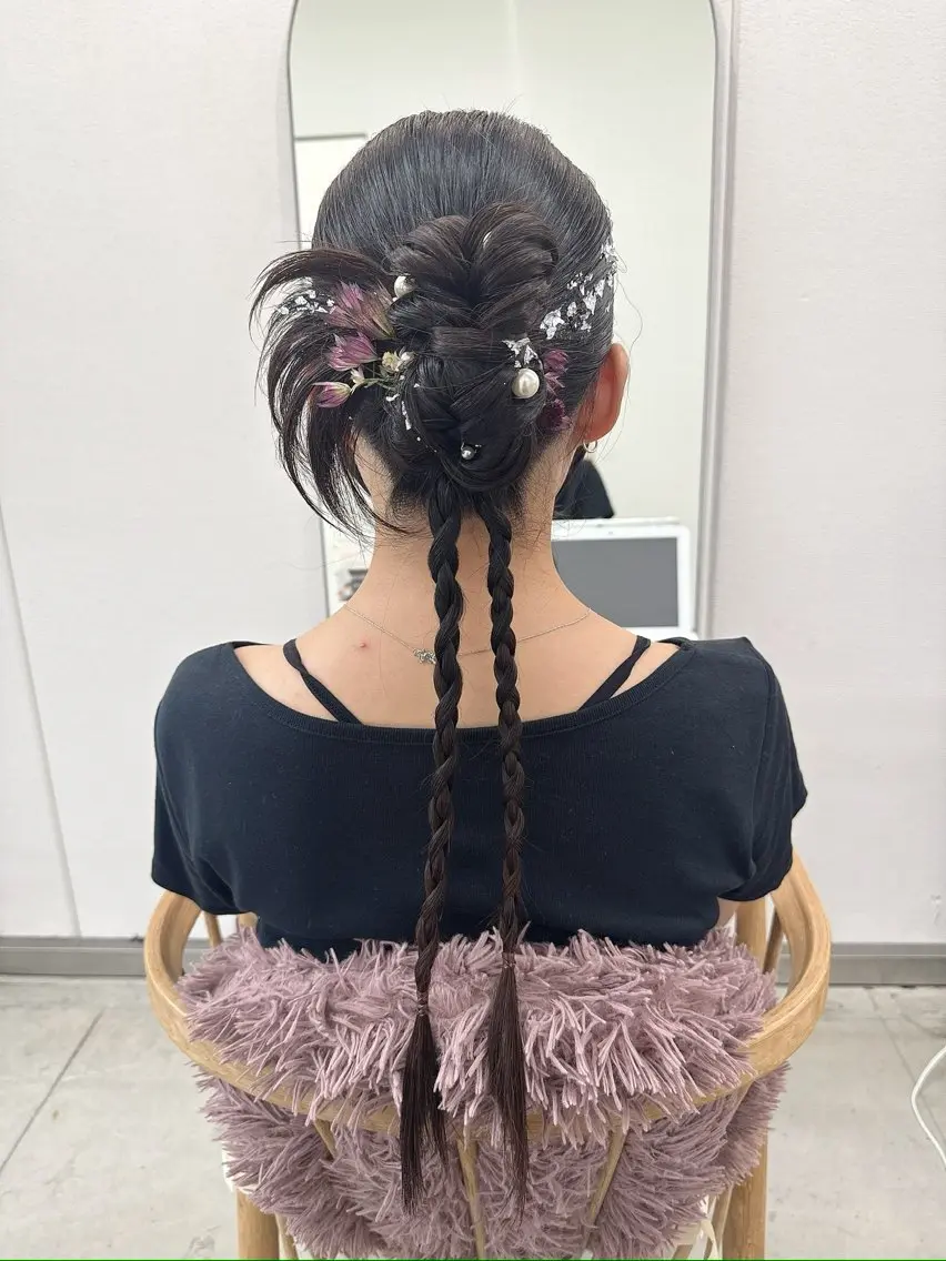 ヘアアレンジ ヘアセット 🌷花屋併設🌷 西松さらのマツエク・マツパデザイン