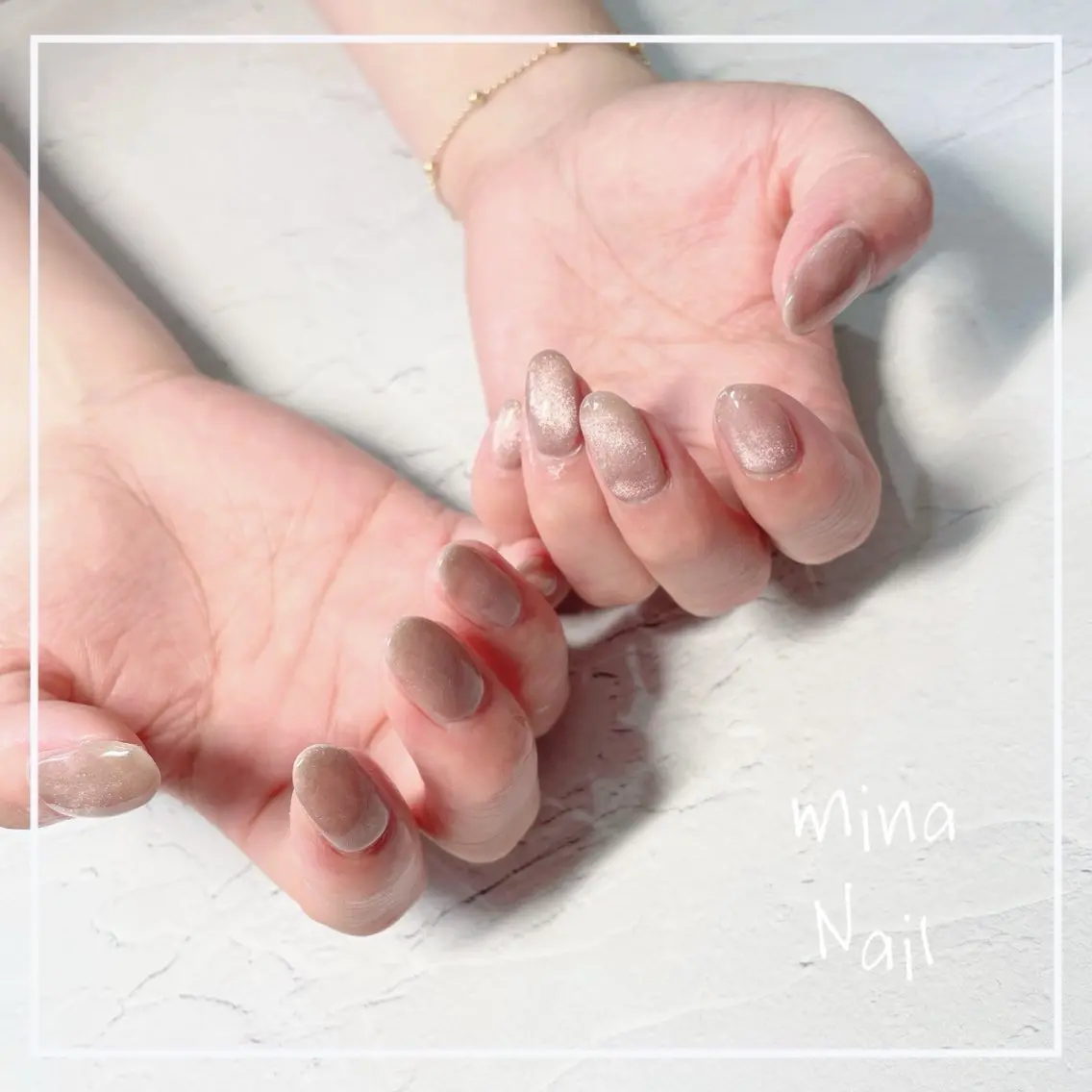 ネイル マグネットネイル ニュアンスネイル mina Nailのネイルデザイン