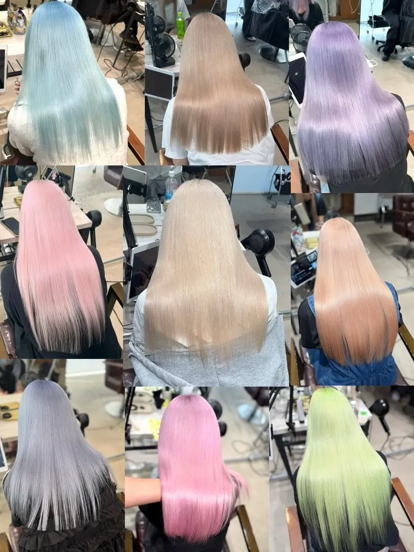 カラー ヘアカラー トリートメント 碇　/ブリーチ/ ハイトーンカラーのヘアスタイル