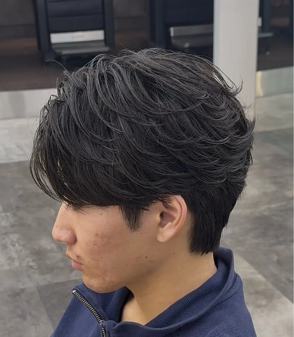 パーマ メンズ センターパート マッシュ メンズパーマ プードルパーマ メンズツイストパーマ カット パーマ トリートメント 仙台波巻きパーマ/ fifth/遠藤楓雅のヘアスタイル