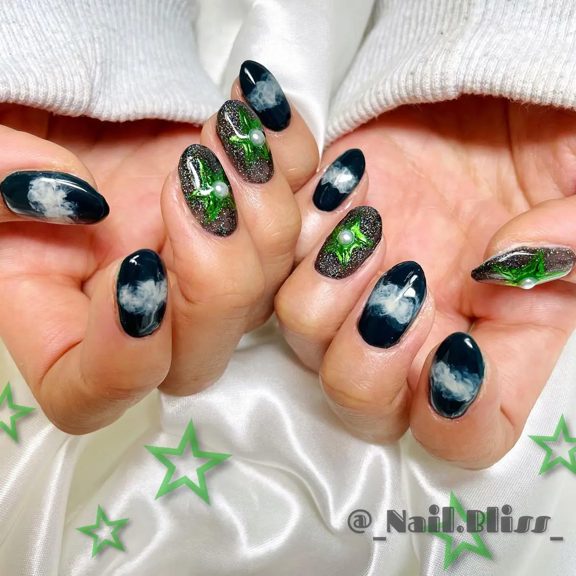 ネイル ミラーネイル ハンドネイル NAIL BLISSのネイルデザイン