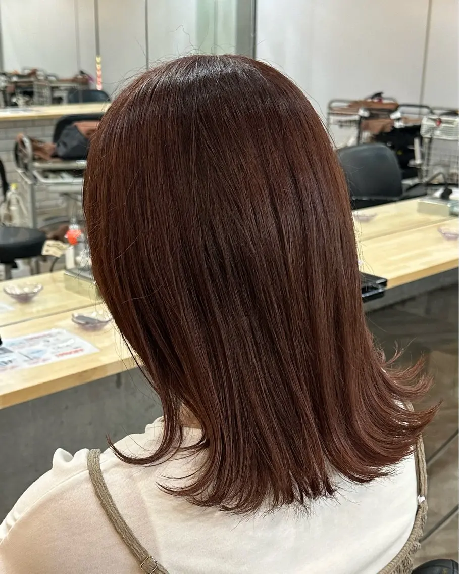カラー ブラウンカラー ピンクカラー カット ヘアカラー Angelica 内海  遥奈のヘアスタイル