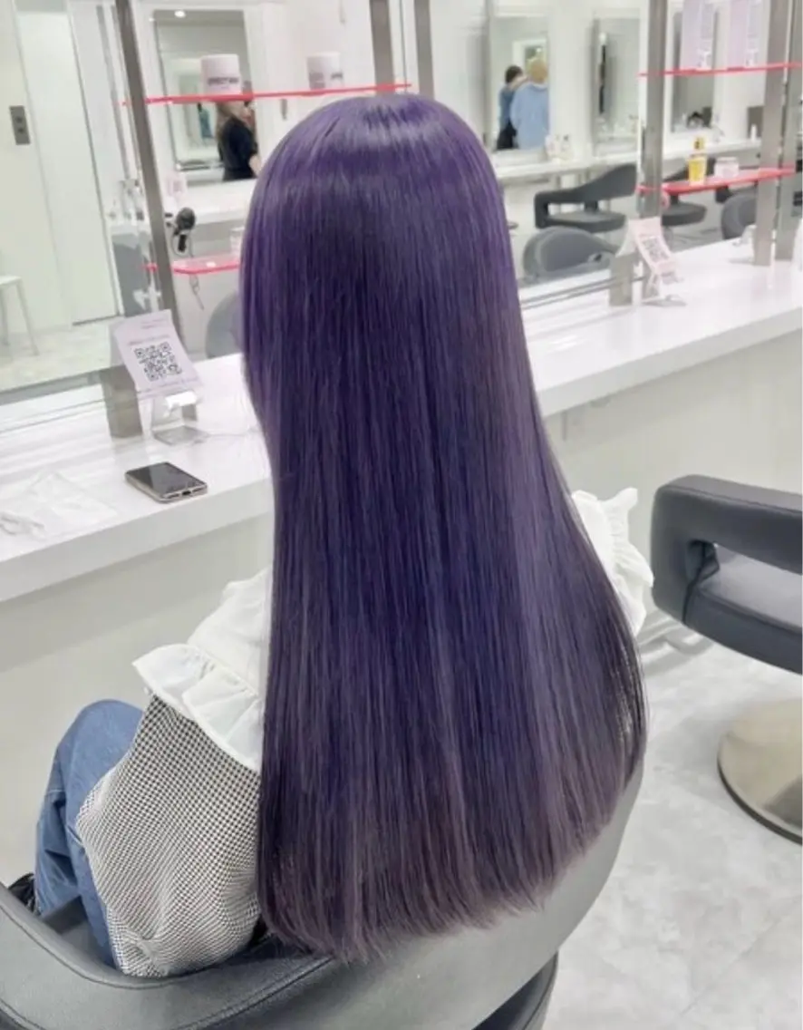 セミロング カラー ヘアアレンジ ヘアカラー トリートメント ヘアセット 🫧モテる💗ダメー ジレスハイトーン🫧のヘアスタイル