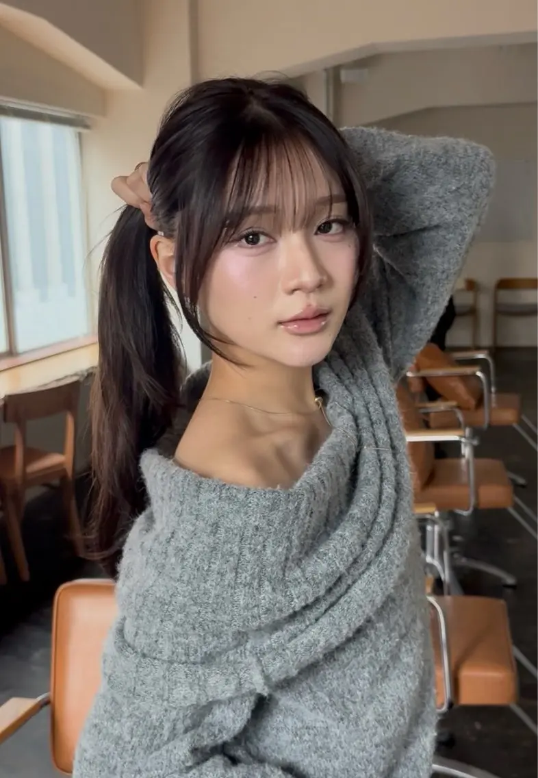 ロング カット ヘアカラー トリートメント 透明感カラー/顔周り カット/ののか💞のヘアスタイル