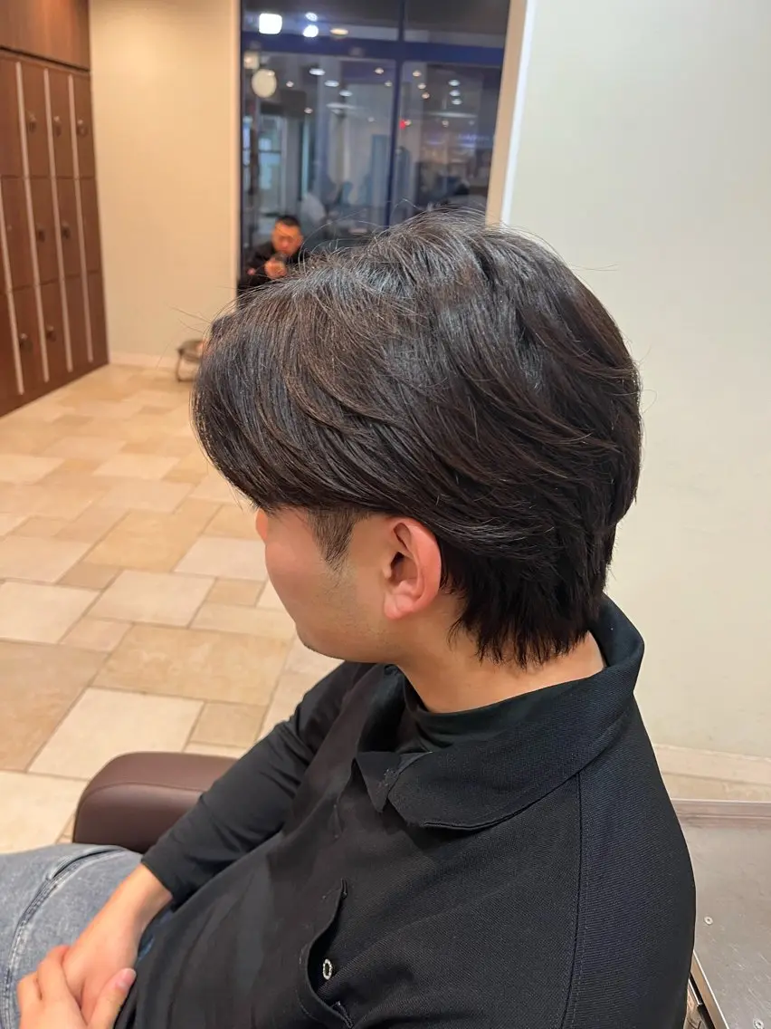 パーマ メンズ カット 縮毛矯正 大人透明感艶カラー 寺田稜のヘアスタイル