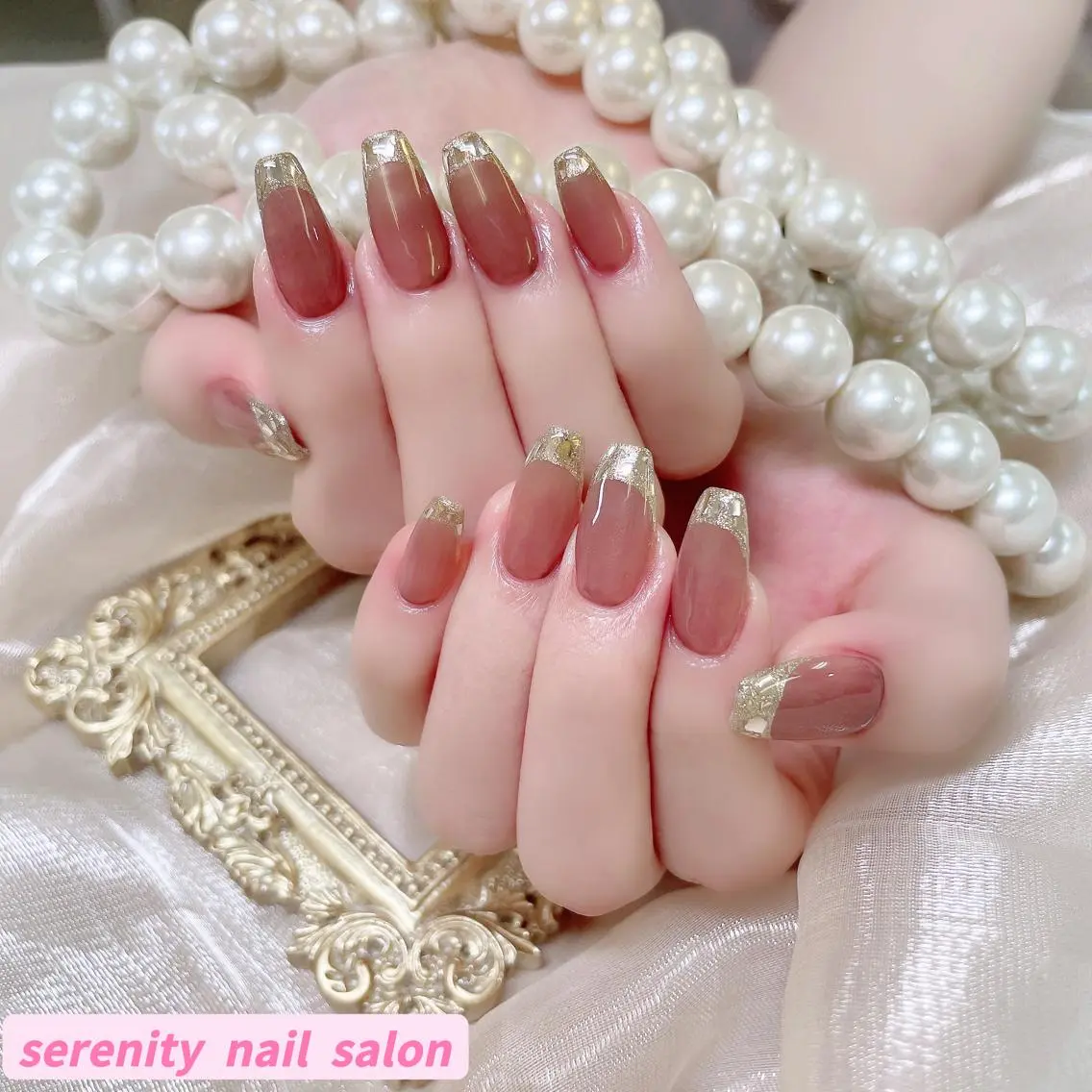 🍀【オフ込み】 🍀 SNS大人気✨ガラスフレンチ💕の写真