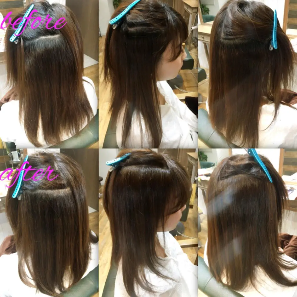 セミロング カラー パーマ イルミナカラー ストレートパーマ カット ヘアカラー 縮毛矯正 トリートメント ブリーチ縮毛矯正/ デサキ ショウヘイのヘアスタイル