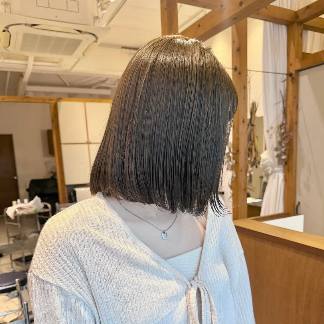 ミディアム パーマ カット パーマ 🤍ENIF ハヤシアヤナ🤍のヘアスタイル
