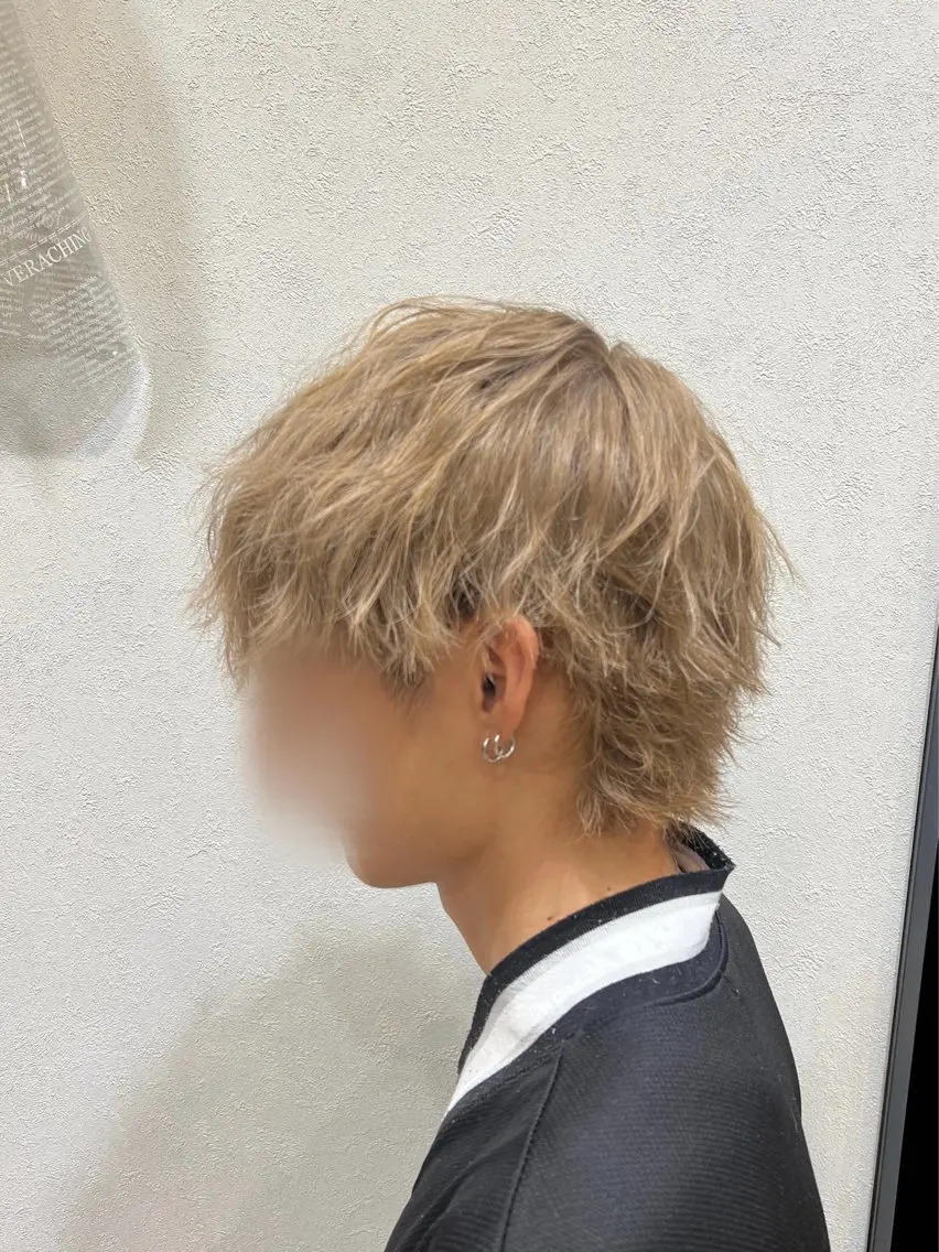 カラー メンズ ベージュカラー ミルクティーベージュ カット ヘアカラー トリートメント 山口 玖瑠美のヘアスタイル