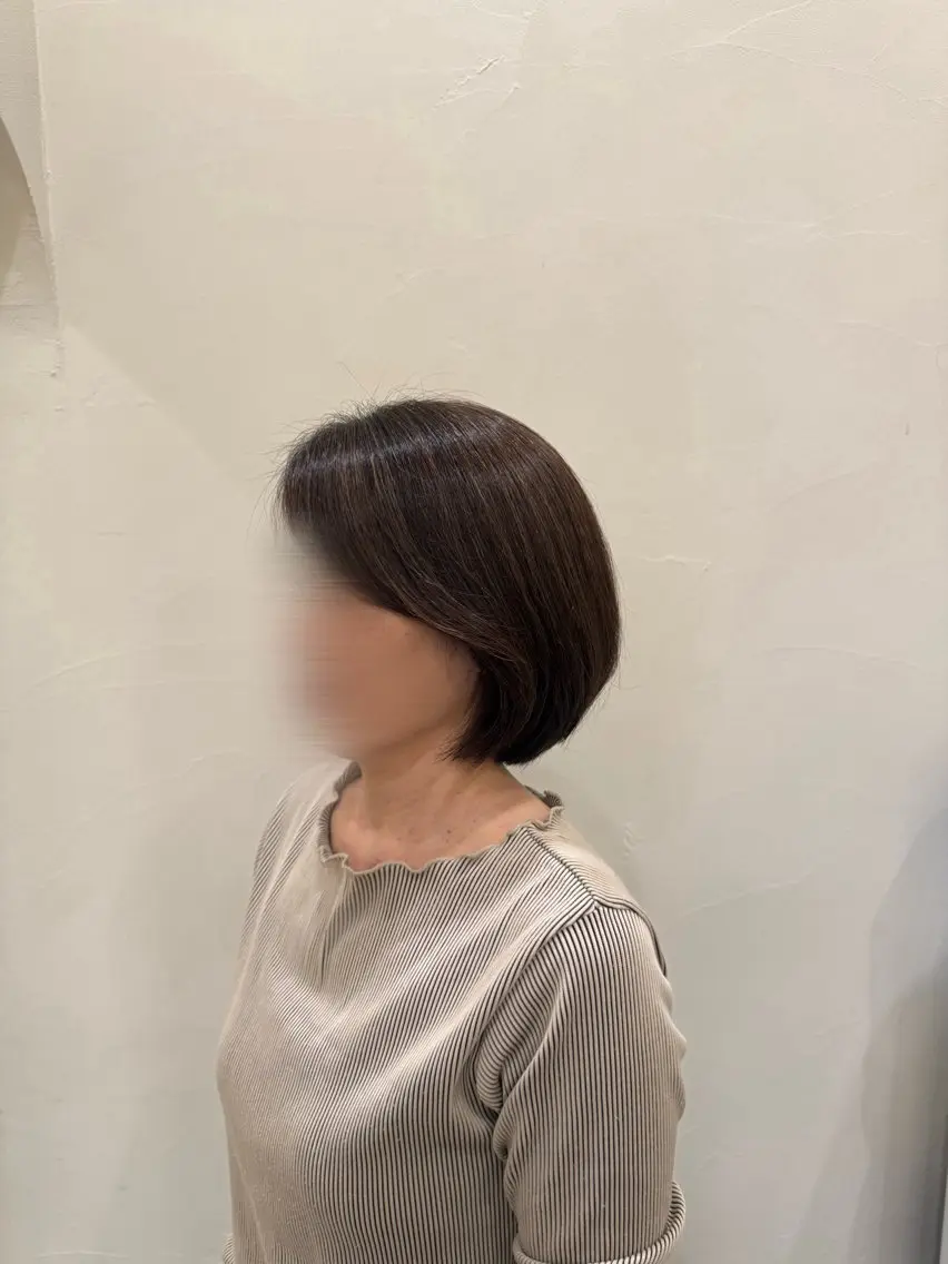 ミディアム ボブレイヤー ボブ レイヤーカット ナカマエ アイリのヘアスタイル