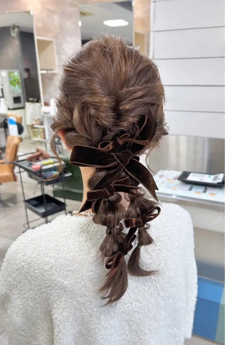 セミロング ヘアセット レイヤー/艶髪カラー 森本くるみのヘアスタイル