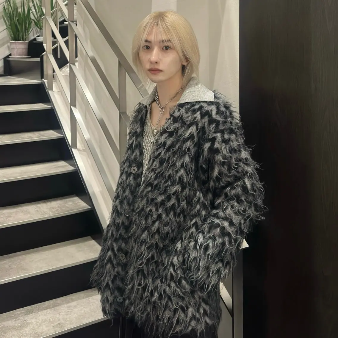 ミディアム カラー メンズ カット ヘアカラー ヘアセット 原宿↔︎浦和 美容師 折笠 亮のヘアスタイル