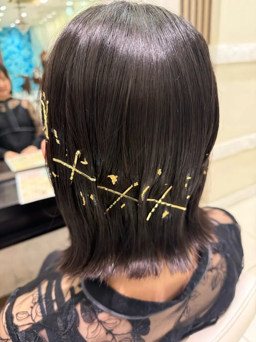 ヘアアレンジ 白髪ぼかしハイライト ⭐️こばやしみかのヘアスタイル