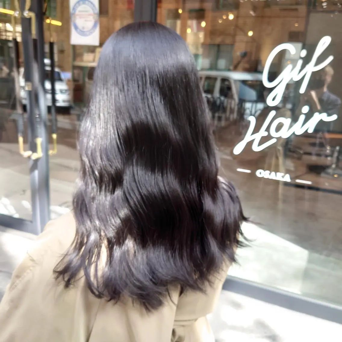 セミロング カラー 髪質改善ストレート Kantaのヘアスタイル