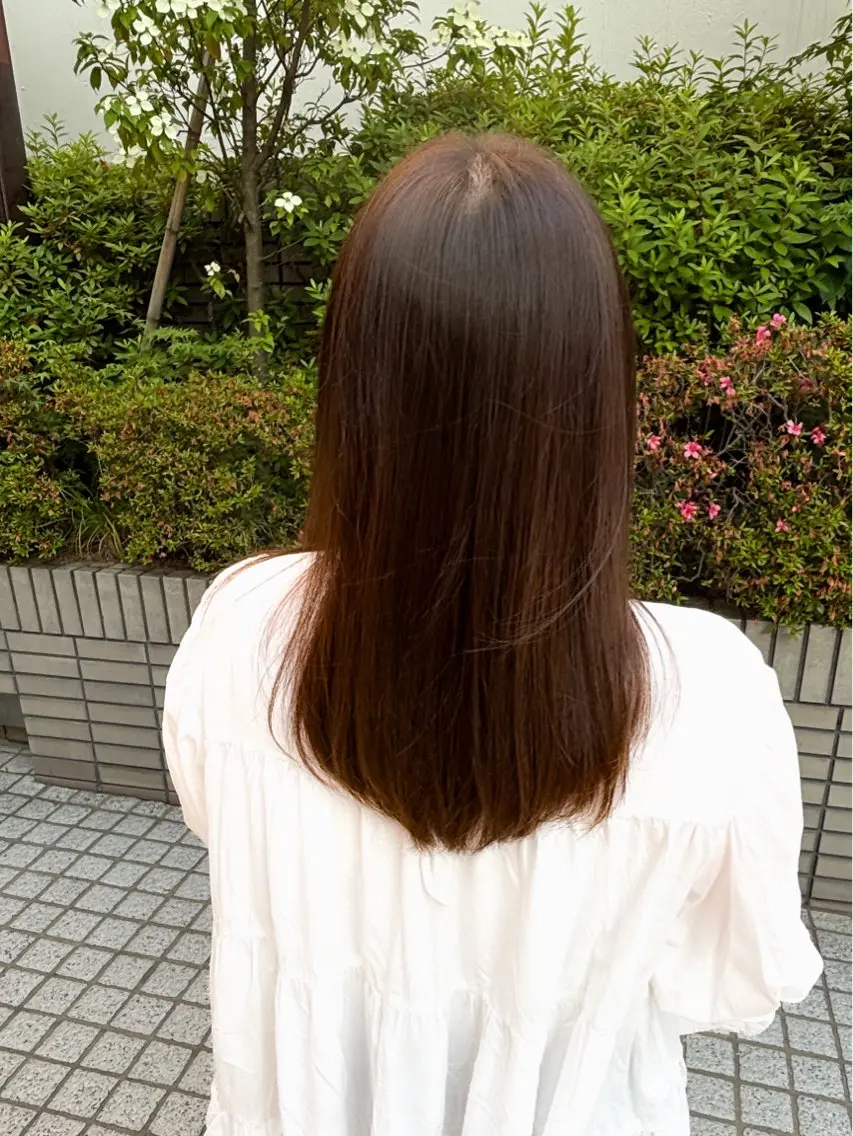 ロング カット ヘアカラー トリートメント . kanokoのヘアスタイル