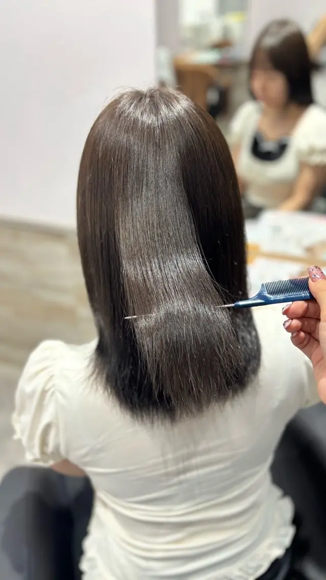 ミディアム カラー カット ヘアカラー トリートメント 透明感カラー✨ Marin♡のヘアスタイル
