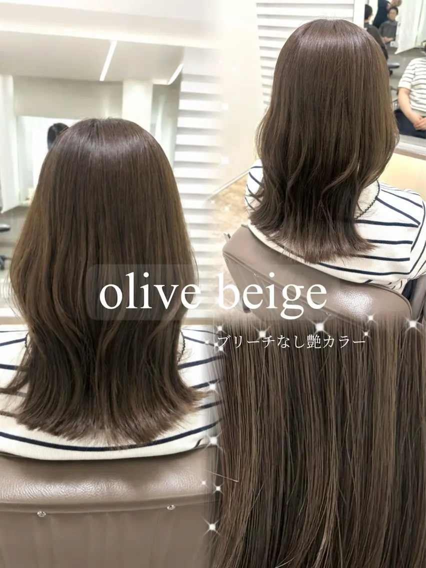 ミディアム 韓国風骨格カット 艶カラー🩶髙林夏美のヘアスタイル