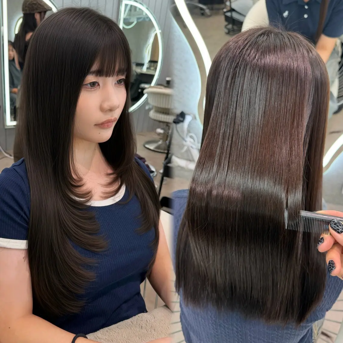 ロング ヘアアレンジ アッシュ ボブ くびれヘア 顔まわりレイヤー 顔周りカット カット 縮毛矯正 トリートメント ヘアセット 大宮縮毛矯正🩵 レイヤー 佐藤和のヘアスタイル