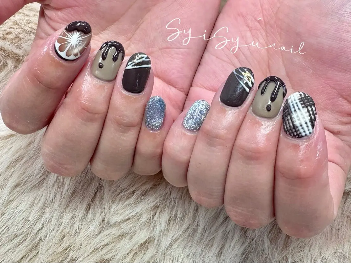 ショート ハンドネイル SyiSyu なんば本店のネイルデザイン