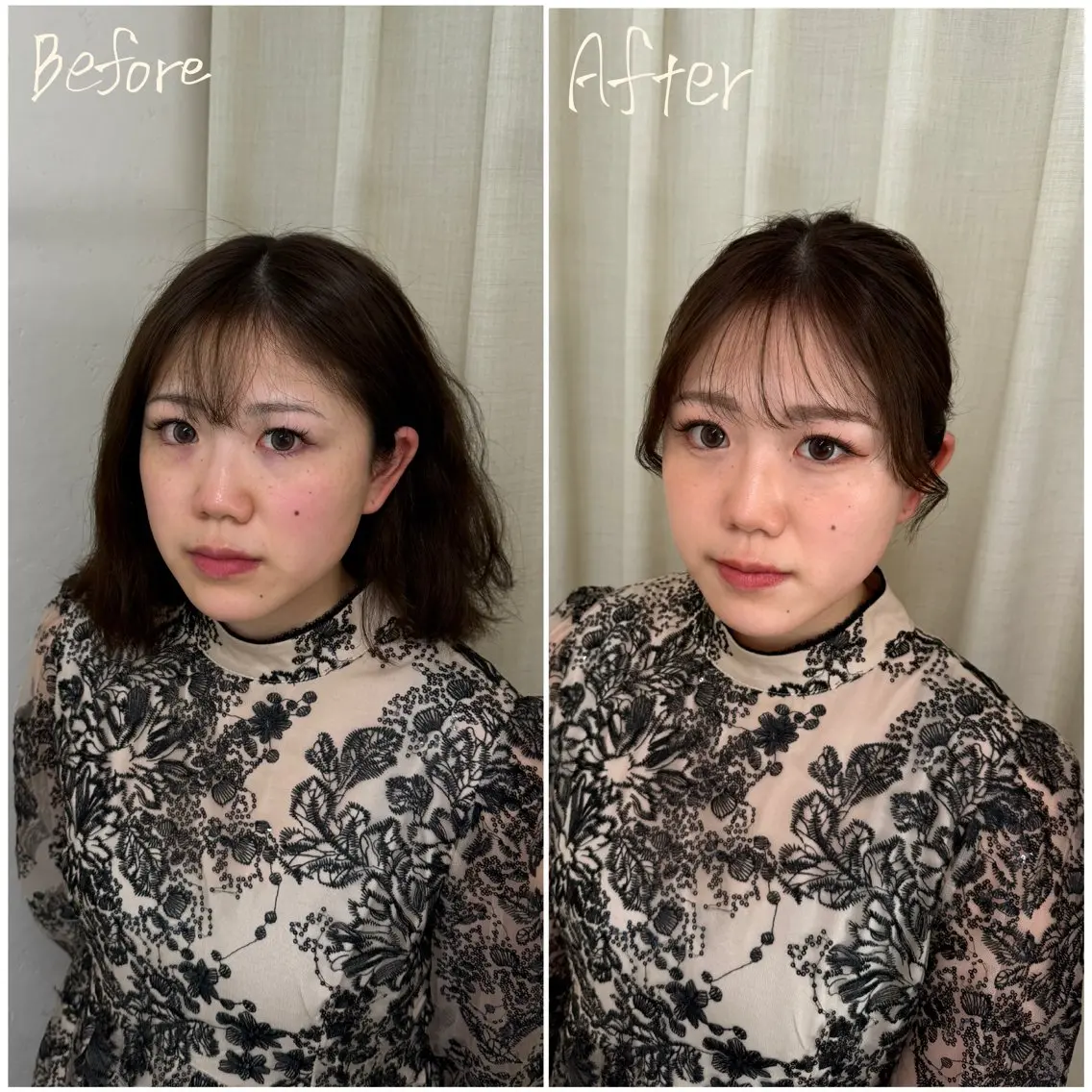 【今月限定💞】【☀️顔出しあり☀️/ヘアセット+メイク💄🪞】~ 参列/推し活/デート/お出かけなどにおすすめ🫧の写真