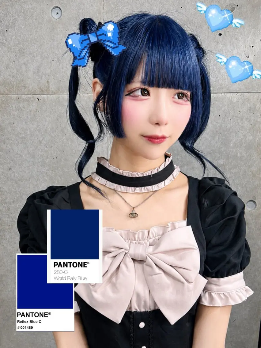 カラー ブルーカラー 透明感カラー ネイビーカラー ヘアカラー 🌈キムラ ヒナタ🌈のヘアスタイル