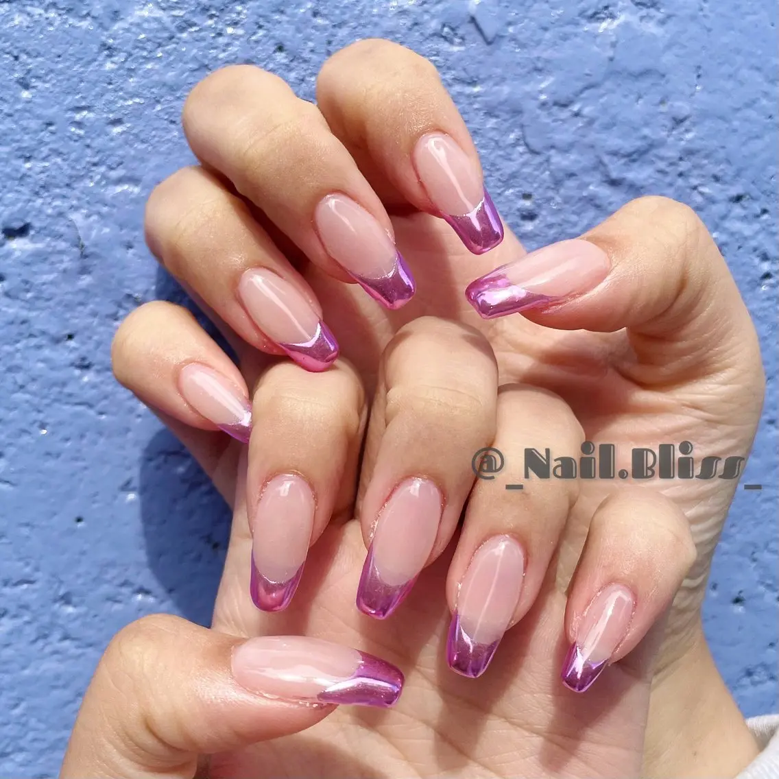 ネイル フレンチネイル ミラーネイル ハンドネイル NAIL BLISSのネイルデザイン