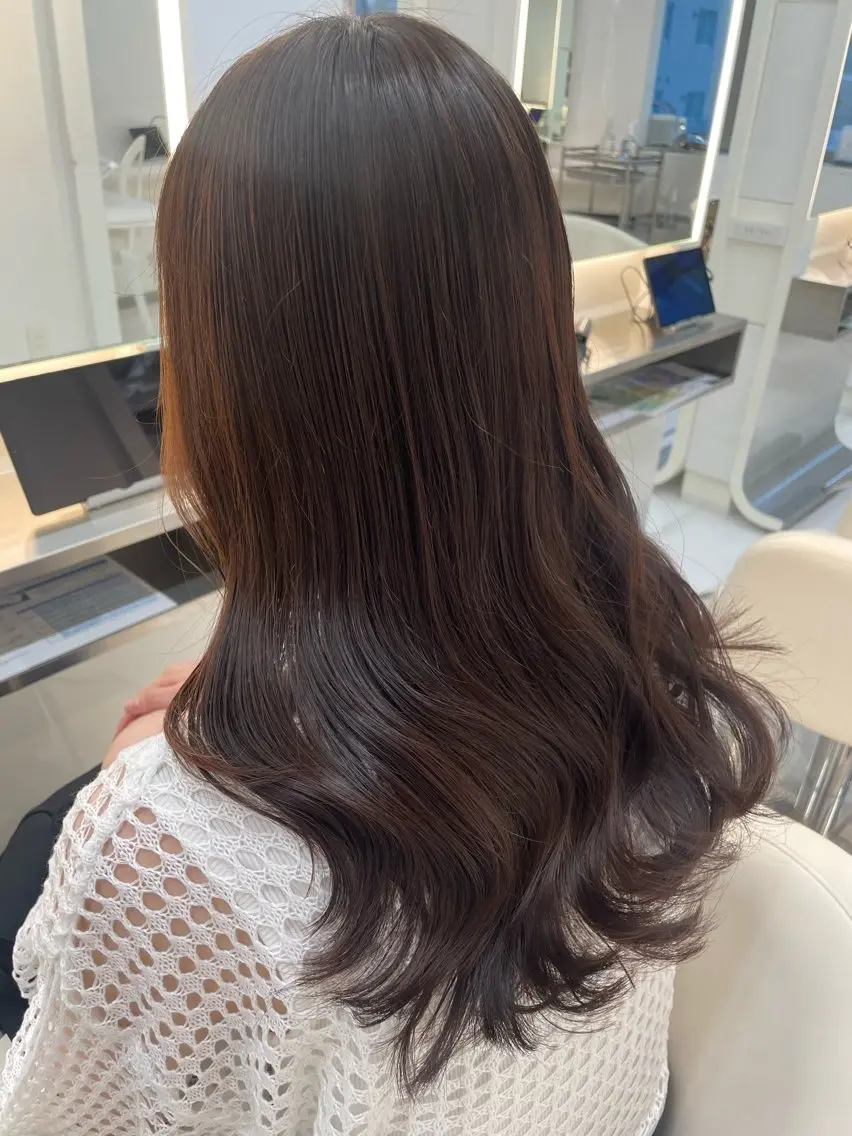 セミロング カラー 髪質改善 カット ヘアカラー トリートメント 💈髪質改善メニュー 佐藤 萌💈のヘアスタイル