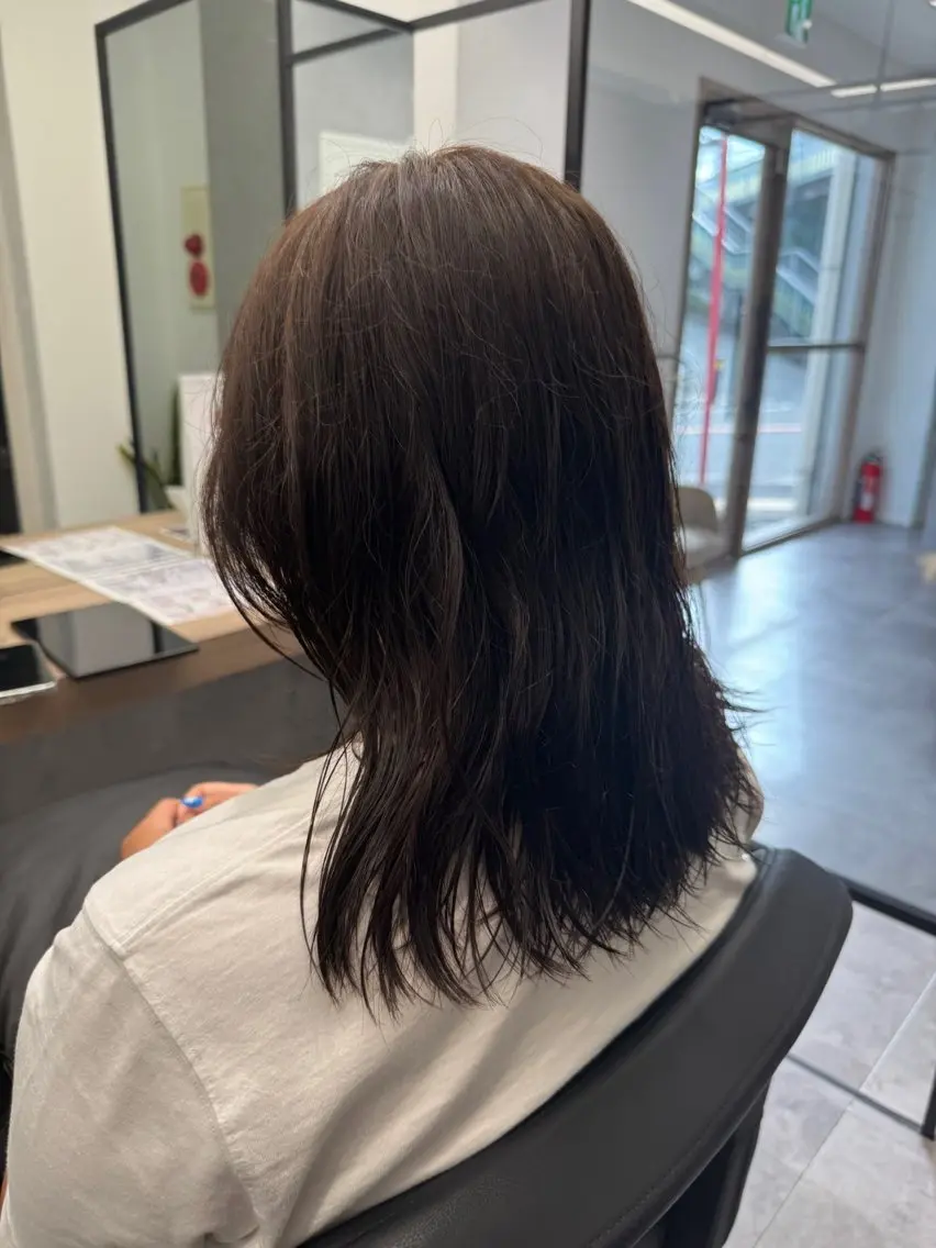 ミディアム パーマ 高橋 廉人のヘアスタイル