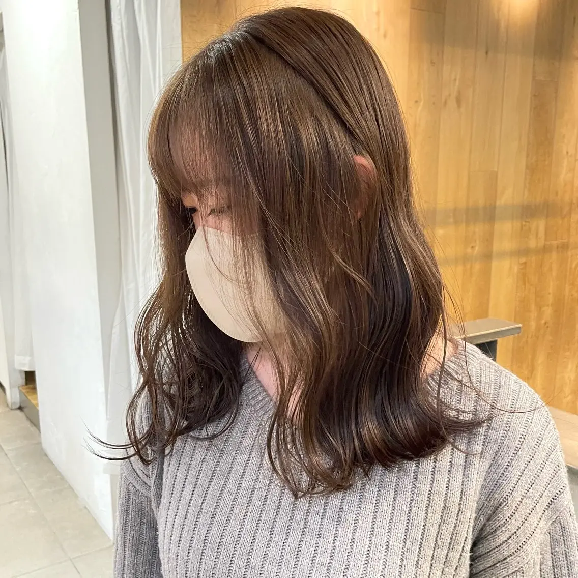 ミディアム 盛れる透明感カラー・ momokaのヘアスタイル