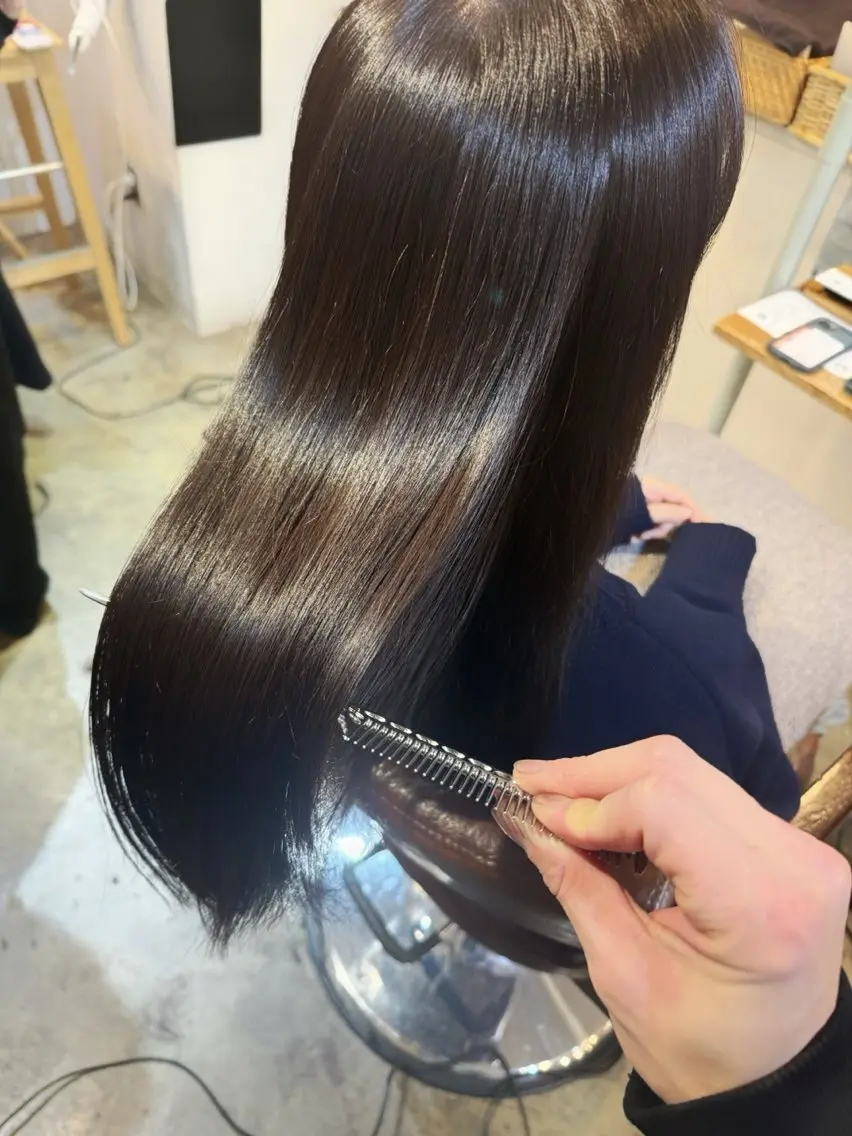 セミロング 髪質改善【縮毛矯正】 No.1りょうかのヘアスタイル