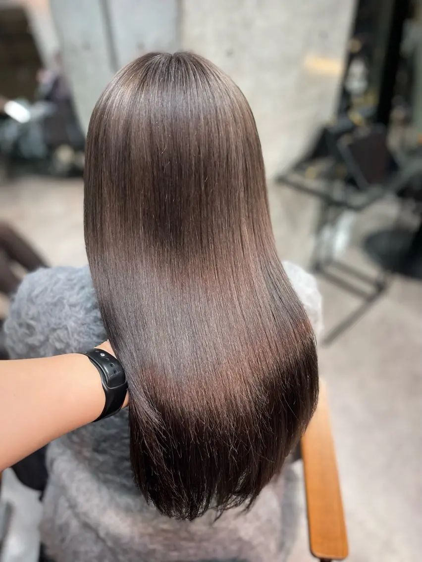 ロング カラー ヘアカラー トリートメント 髪質改善/堀江 ケアカラーtoshiのヘアスタイル