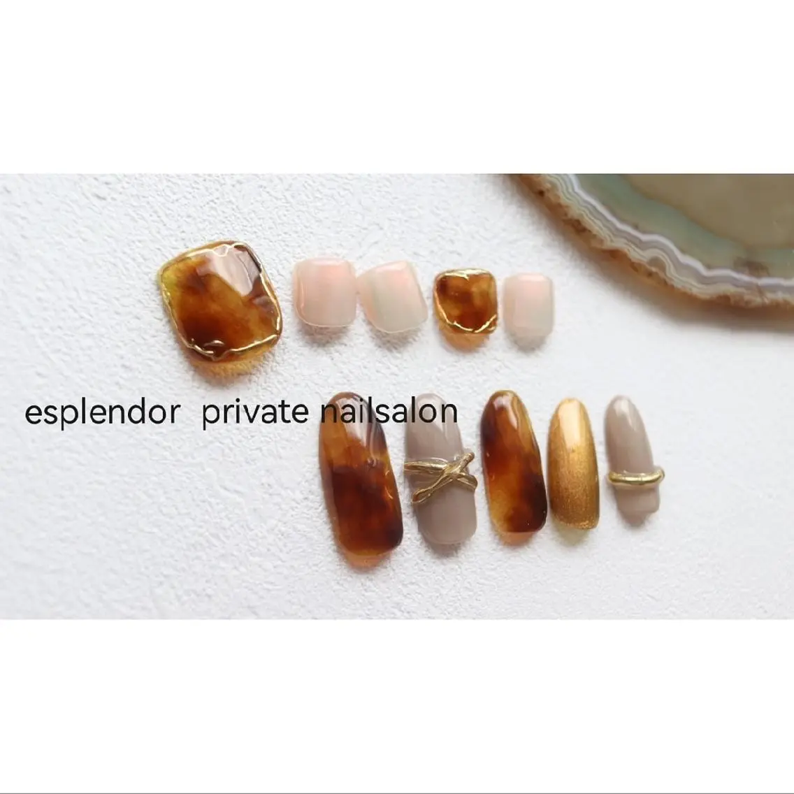 ネイル オーロラネイル べっ甲ネイル esplendor  小野寺のネイルデザイン