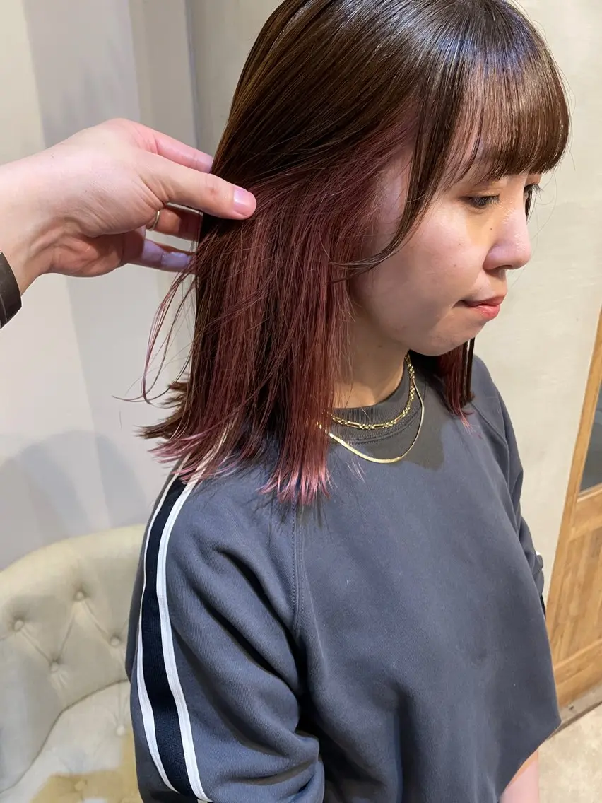 ミディアム 山岡 拓也のヘアスタイル