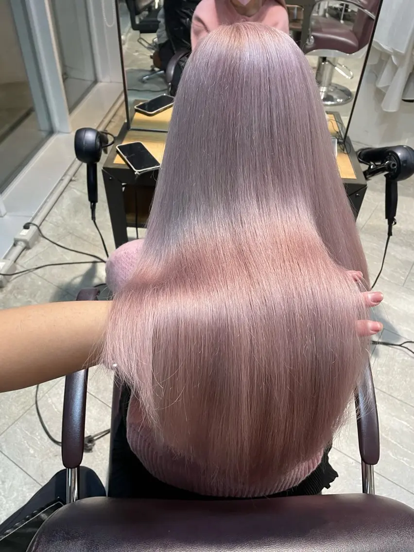 ミディアム カラー パーマ ヘアアレンジ ヘアカラー トリートメント ブリーチカラー🤍 颯馬🐈‍⬛のヘアスタイル