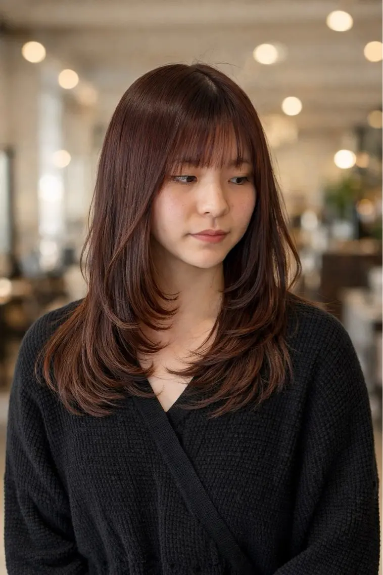 セミロング カラー カット ヘアカラー 縮毛矯正 メンズカット＆パーマ 髪質改善/岩元のヘアスタイル