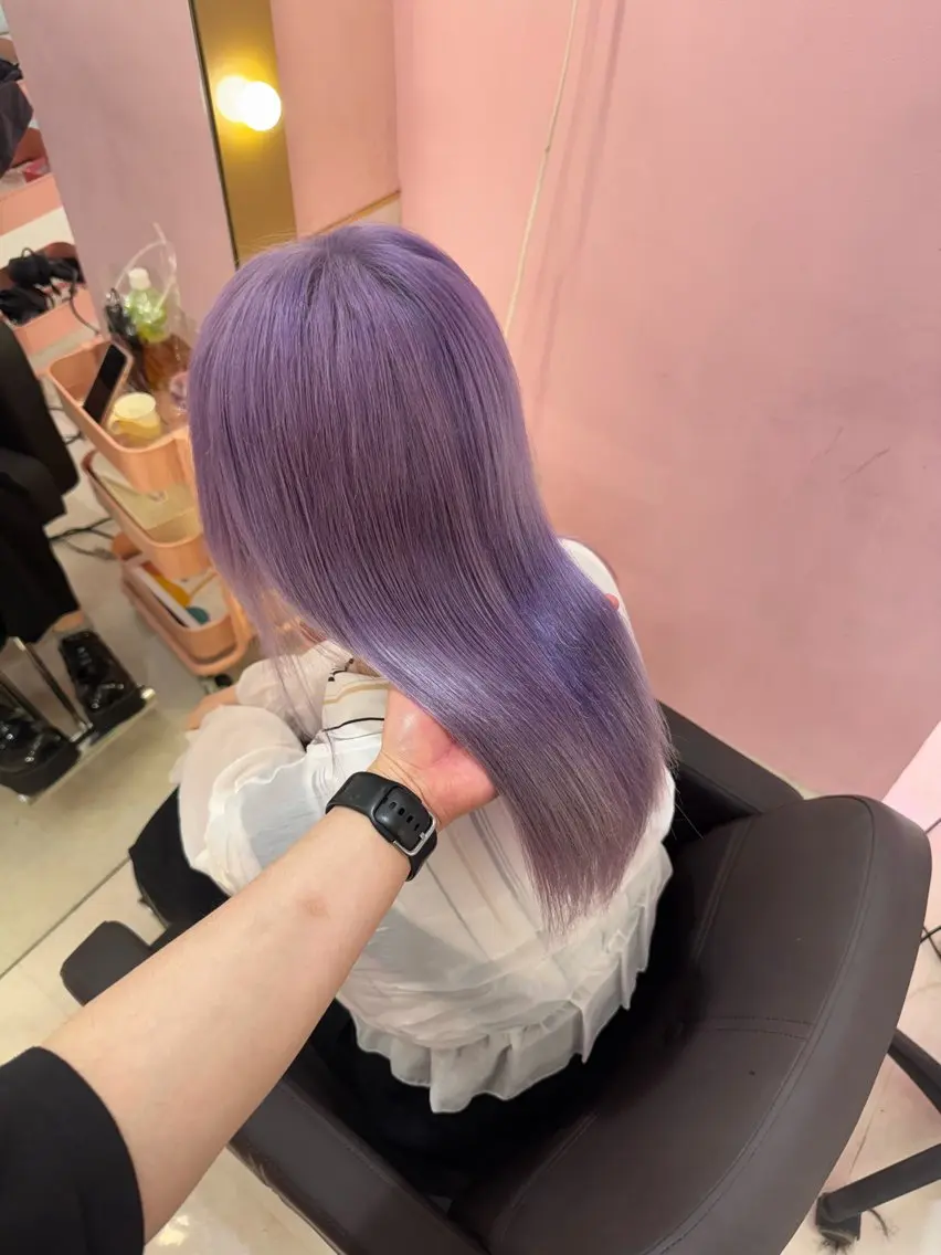 ロング ヘアカラー トリートメント ハイトーン髪質改善 🎀🐰堀川智史🎀のヘアスタイル