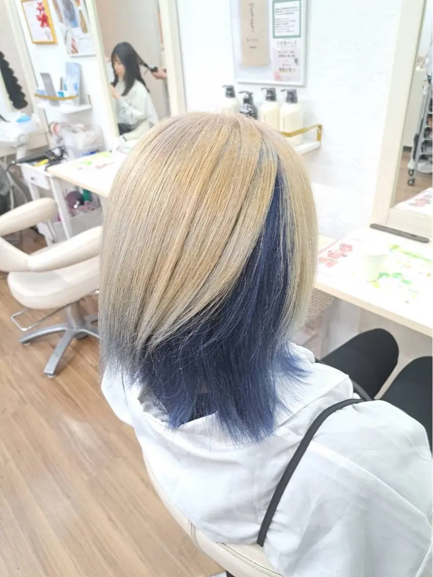 ミディアム ヘアカラー トリートメント GLOSS 心斎橋 山上のヘアスタイル