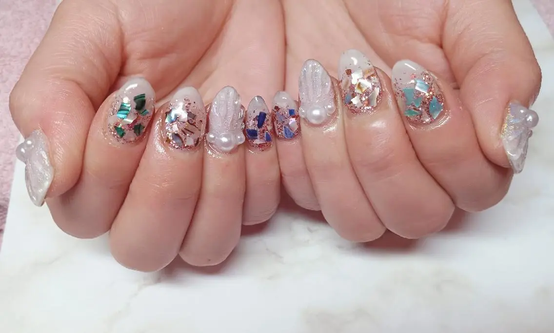 ネイル 夏ネイル ハンドネイル Nail Salon macherieのネイルデザイン