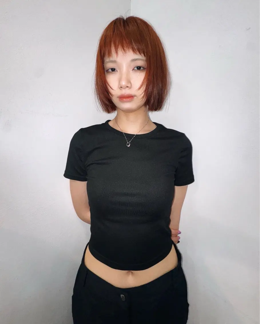 ショート ボブ ハイライト 髪質改善 レイヤーカット トリートメント カット ヘアカラー トリートメント スパイラルパーマ/デ ザインカット/アミのヘアスタイル