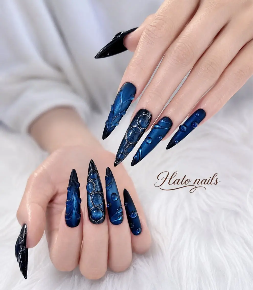 ロング ハンドネイル Hato Nailsのネイルデザイン