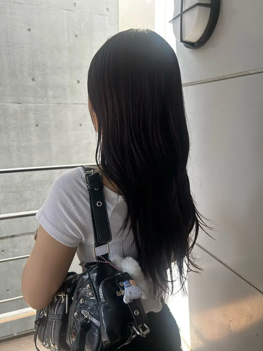 ロング カラー カット ヘアカラー yumeka🩶ボブ 暖色/透け感カラーのヘアスタイル
