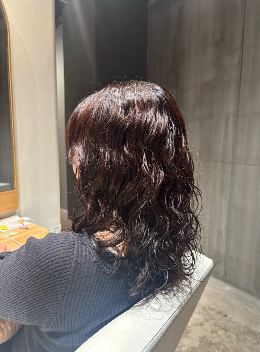 セミロング パーマ パーマ パーマモデル募集/ みはなのヘアスタイル