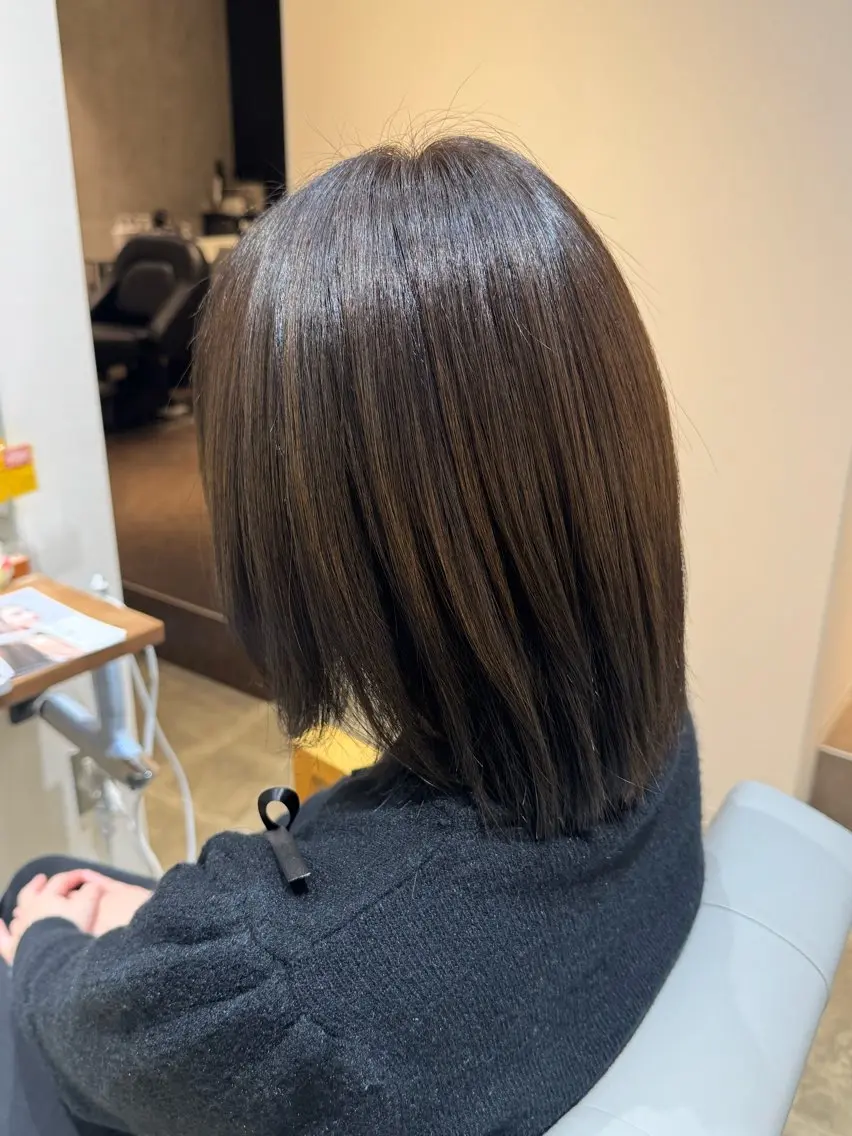 ミディアム カラー ブラウンカラー ナチュラルブラウン 宮川 彩乃のヘアスタイル