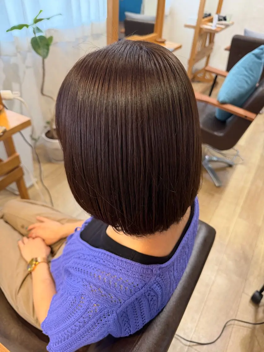 ミディアム カラー ヘアカラー トリートメント ヘッドスパ RENA｜透明感 カラー×癒しスパのヘアスタイル
