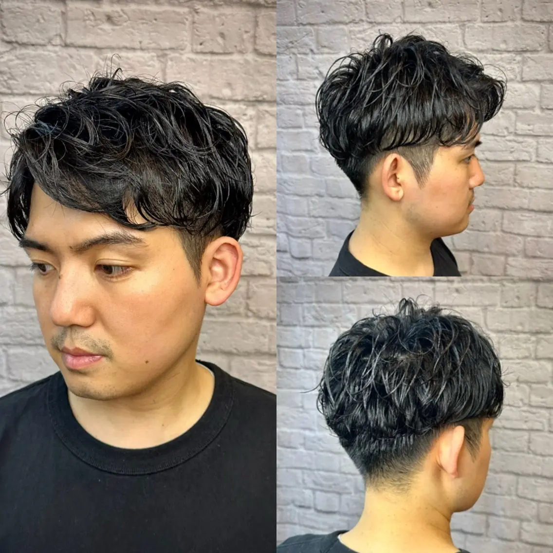ショート カラー パーマ メンズ ビジネス フェードカット メンズパーマ メンズショート スパイキーショート 【メンズパーマ/フェ ード特化】小野田悠希のヘアスタイル