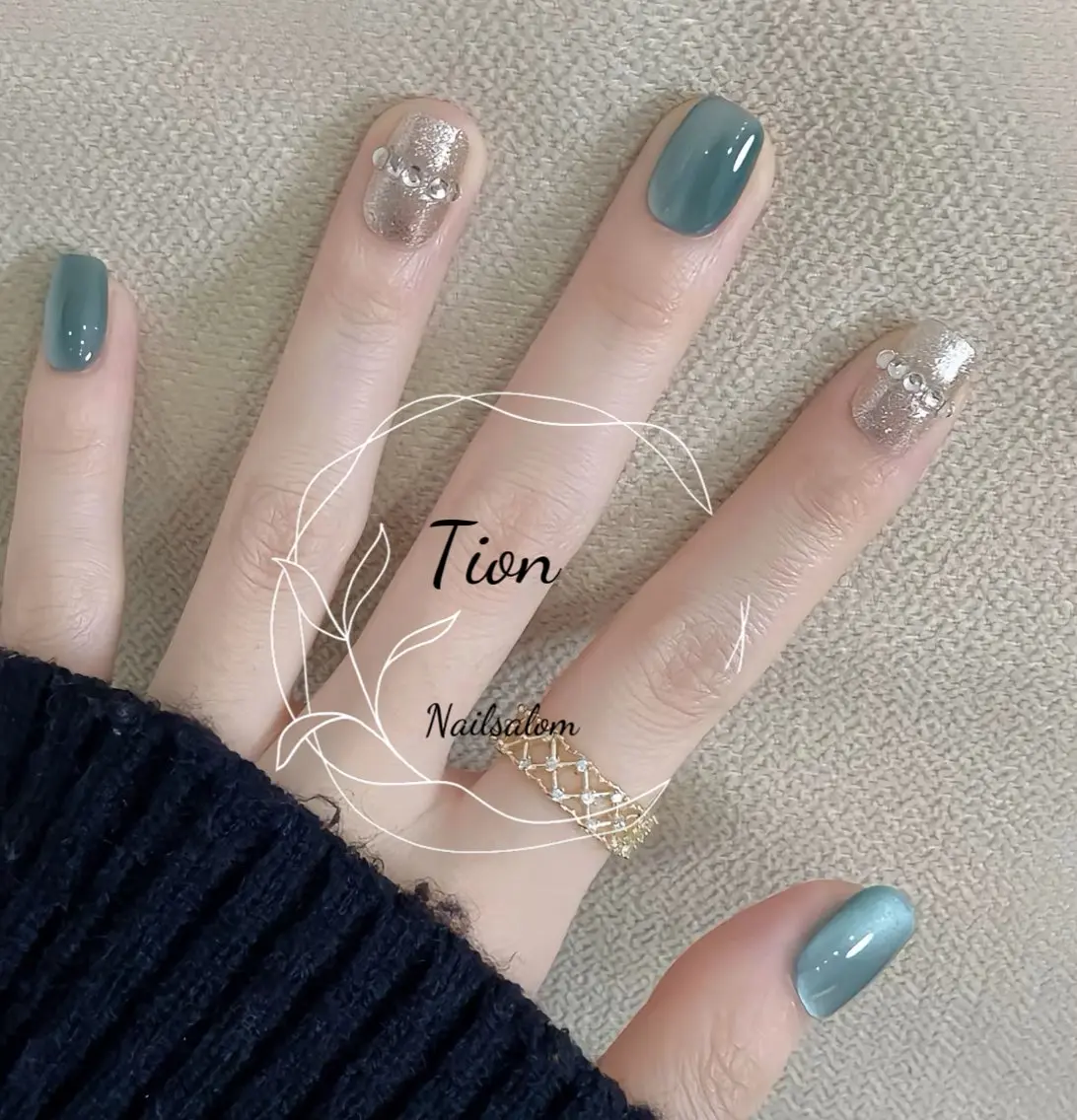 ネイル 長さ出し フットネイル ジェルネイル 韓国ネイル マグネットネイル Nailsalon Tion二子玉川店のネイルデザイン
